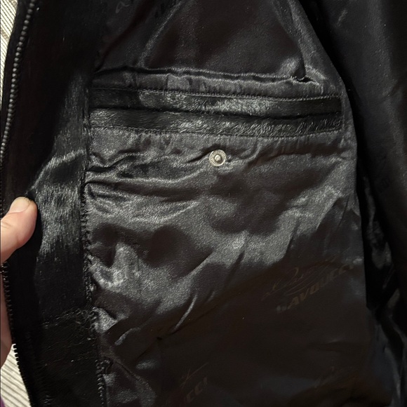 Davoucci genuineleather calf hair jacket black size 3xl men’s - Picture 4 of 7